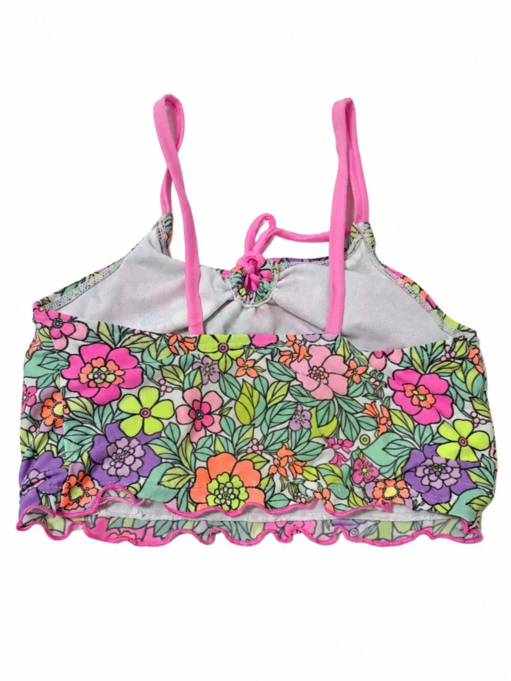 Cat & Jack Girls Floral Two Piece Tankini Swimsuit Size S 6/7